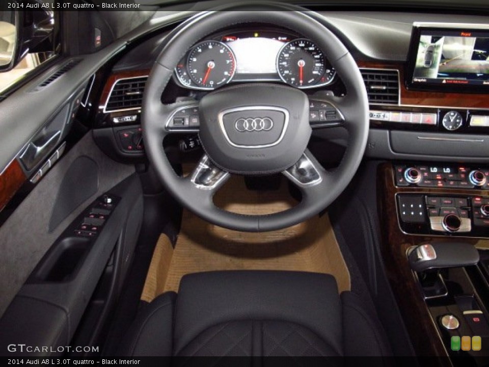 Black Interior Steering Wheel for the 2014 Audi A8 L 3.0T quattro #85922012