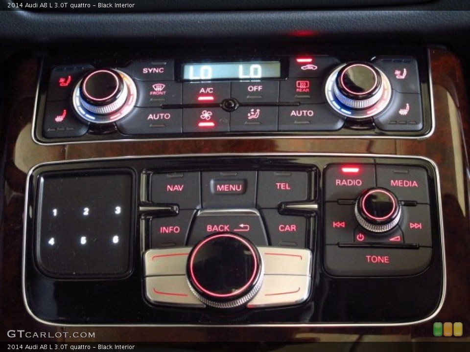 Black Interior Controls for the 2014 Audi A8 L 3.0T quattro #85922175
