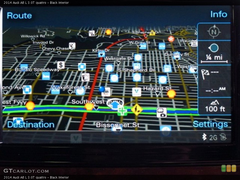 Black Interior Navigation for the 2014 Audi A8 L 3.0T quattro #85922217
