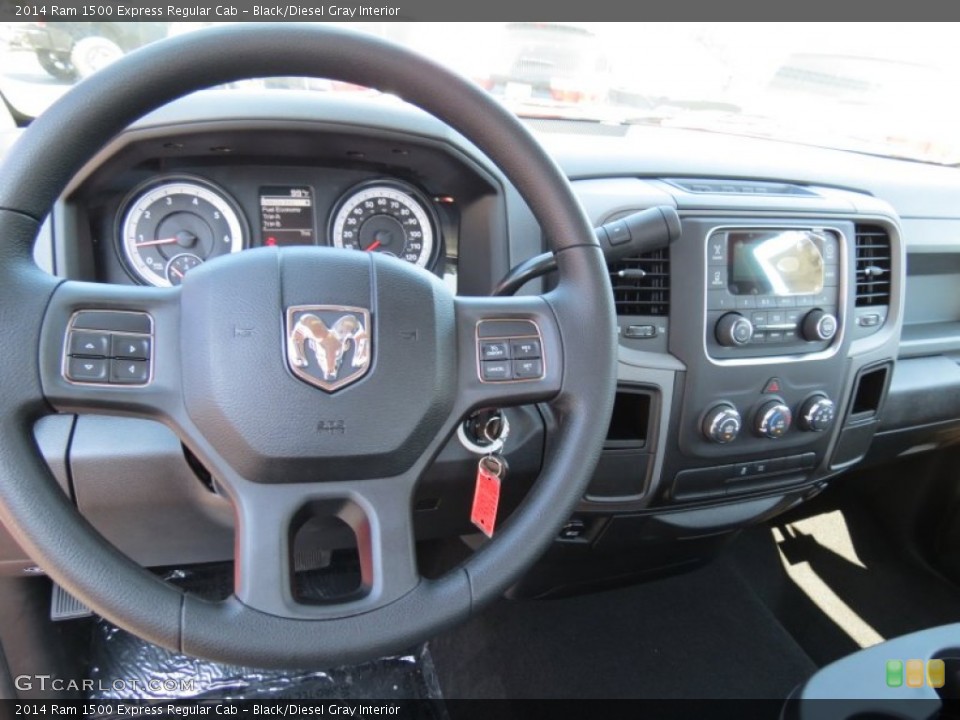 Black/Diesel Gray Interior Steering Wheel for the 2014 Ram 1500 Express Regular Cab #85922328