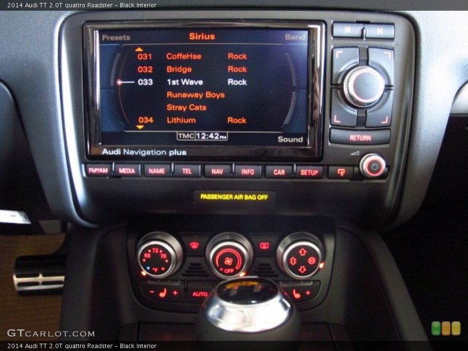 Black Interior Controls for the 2014 Audi TT 2.0T quattro Roadster #85923267