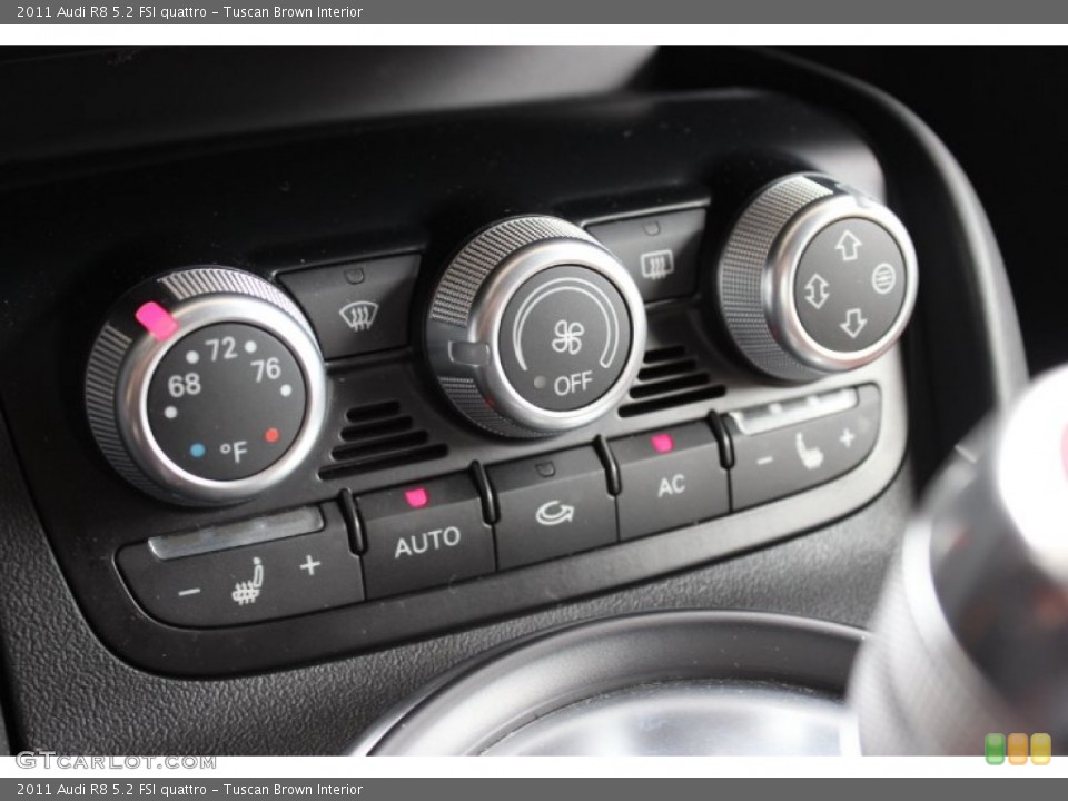 Tuscan Brown Interior Controls for the 2011 Audi R8 5.2 FSI quattro #85934196