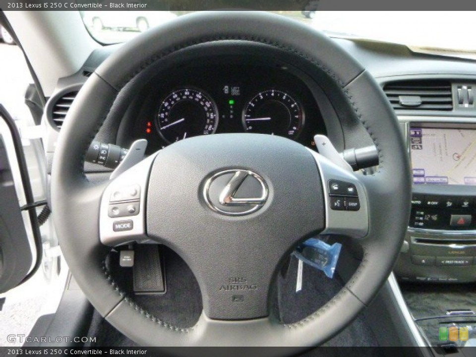Black Interior Steering Wheel for the 2013 Lexus IS 250 C Convertible #85934604