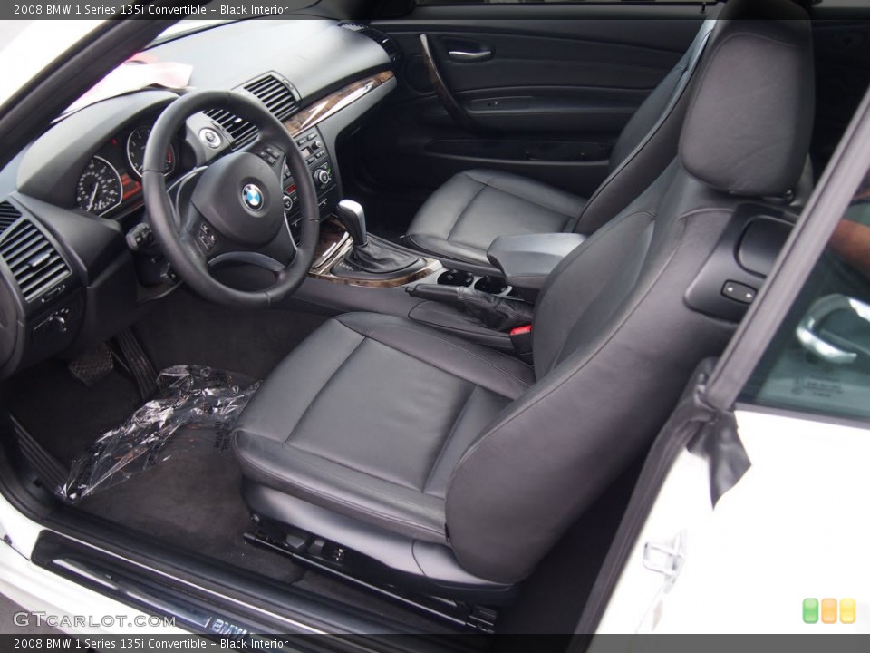 Black Interior Photo for the 2008 BMW 1 Series 135i Convertible #85941003