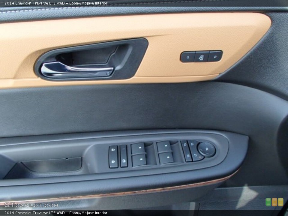 Ebony/Mojave Interior Controls for the 2014 Chevrolet Traverse LTZ AWD #85947876