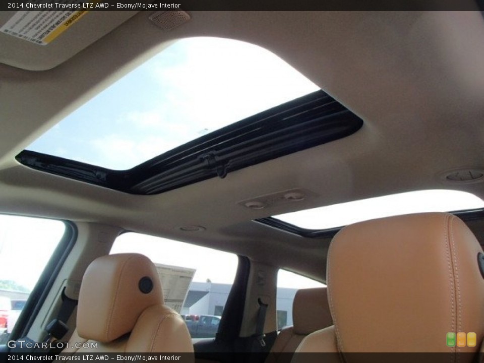 Ebony/Mojave Interior Sunroof for the 2014 Chevrolet Traverse LTZ AWD #85947915