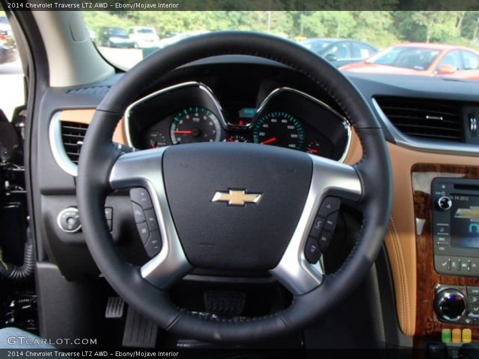 Ebony/Mojave Interior Steering Wheel for the 2014 Chevrolet Traverse LTZ AWD #85947954