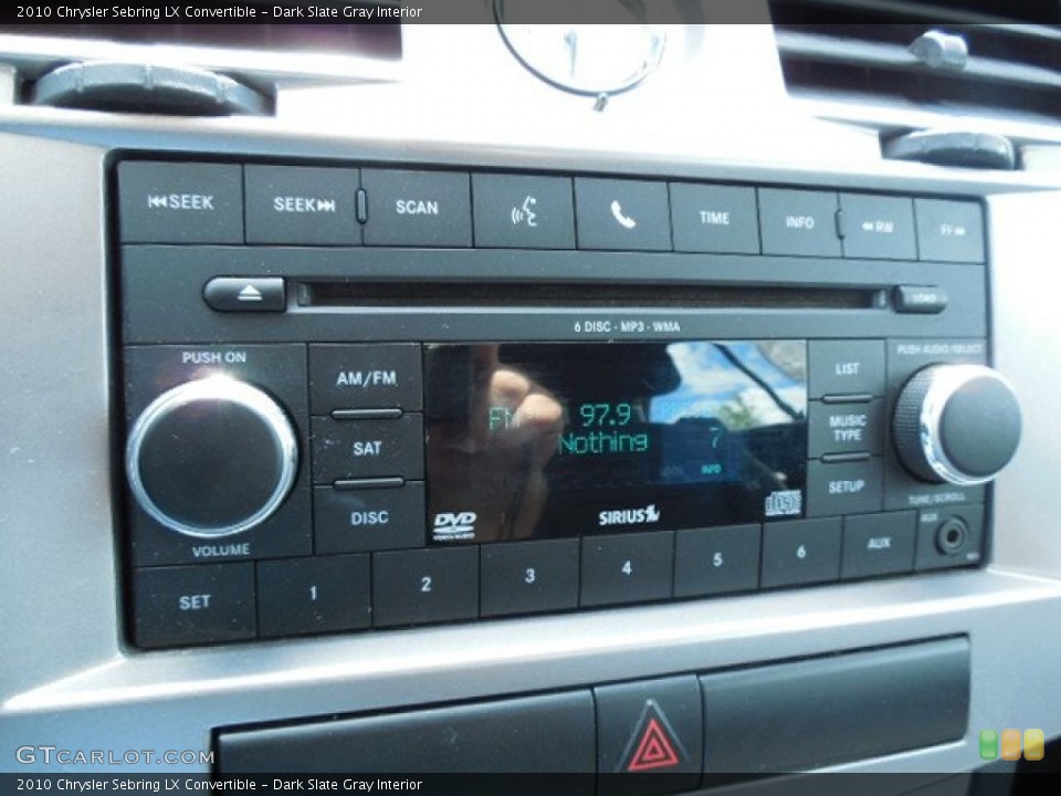 Dark Slate Gray Interior Audio System for the 2010 Chrysler Sebring LX Convertible #85952154