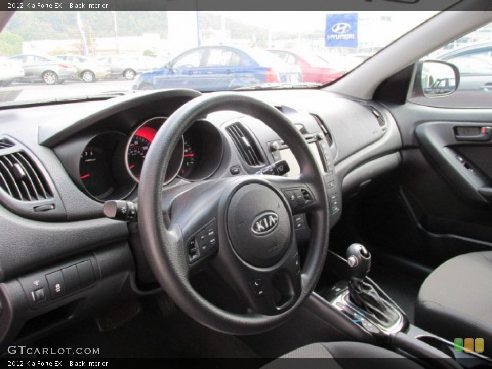 Black Interior Steering Wheel for the 2012 Kia Forte EX #85954506