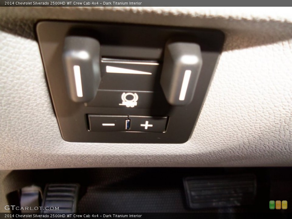 Dark Titanium Interior Controls for the 2014 Chevrolet Silverado 2500HD WT Crew Cab 4x4 #85957245