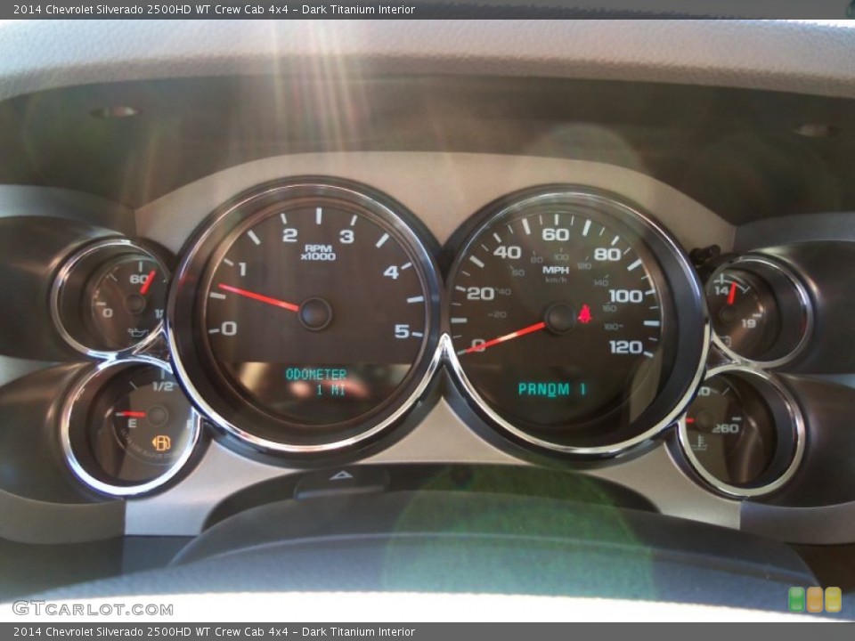 Dark Titanium Interior Gauges for the 2014 Chevrolet Silverado 2500HD WT Crew Cab 4x4 #85957311