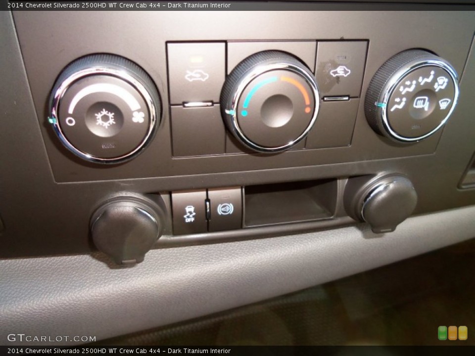 Dark Titanium Interior Controls for the 2014 Chevrolet Silverado 2500HD WT Crew Cab 4x4 #85957332