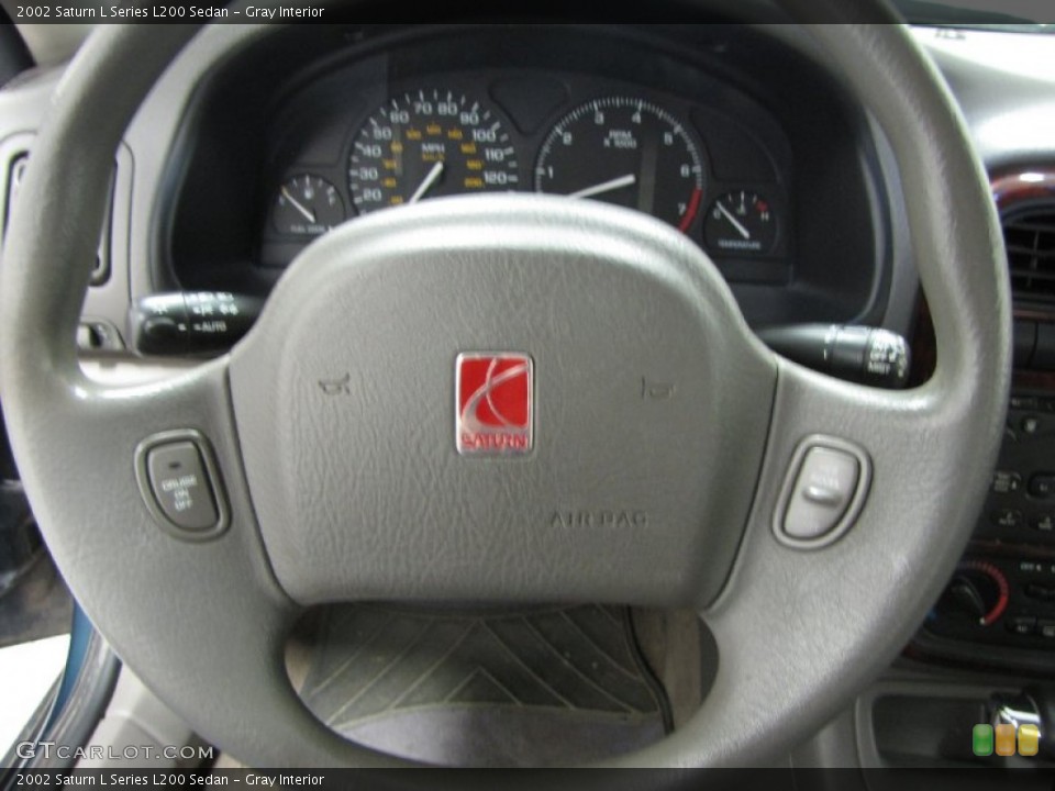Gray Interior Steering Wheel for the 2002 Saturn L Series L200 Sedan #85960113