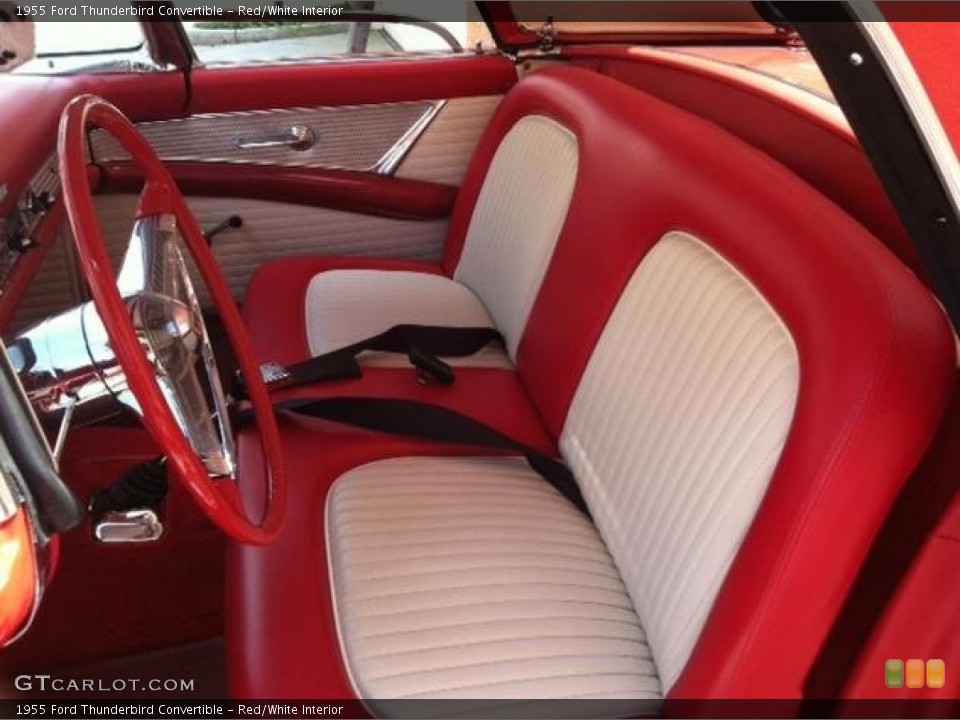Red/White Interior Front Seat for the 1955 Ford Thunderbird Convertible #85962165