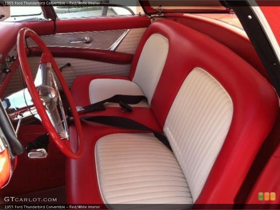 Red/White Interior Front Seat for the 1955 Ford Thunderbird Convertible #85962357