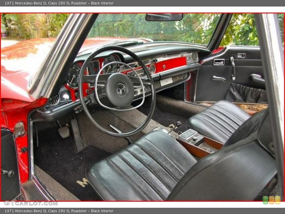 Black 1971 Mercedes-Benz SL Class Interiors