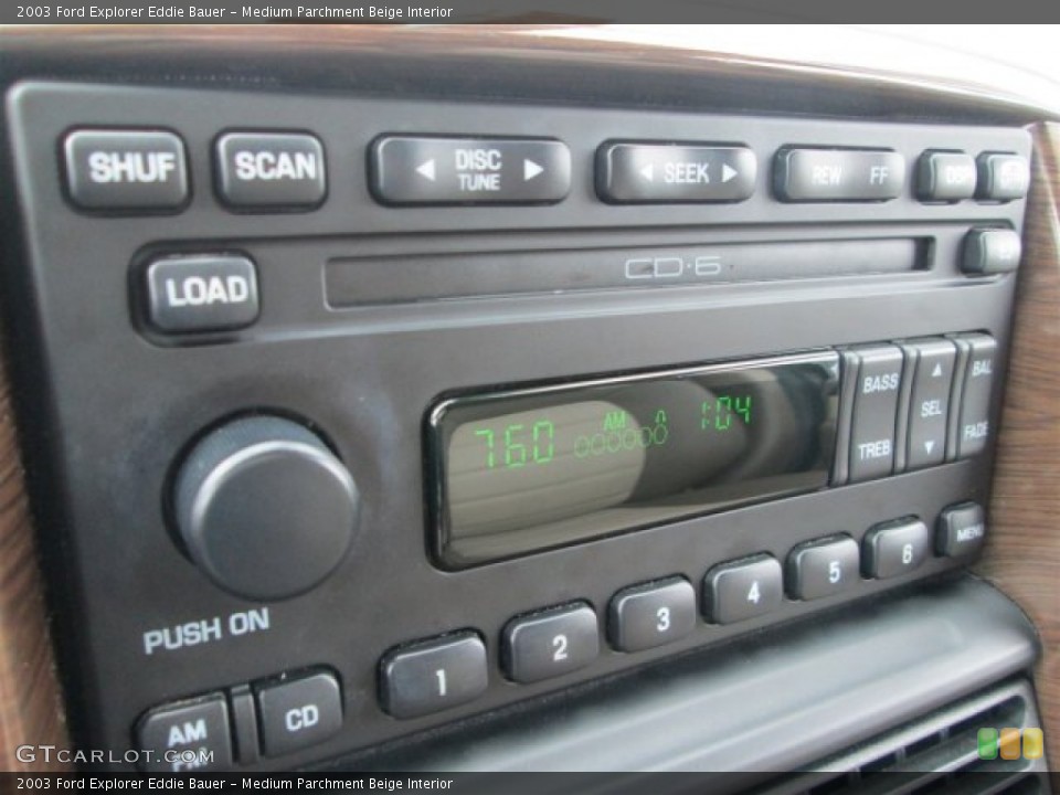 Medium Parchment Beige Interior Audio System for the 2003 Ford Explorer Eddie Bauer #85964412