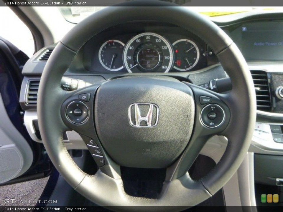 Gray Interior Steering Wheel for the 2014 Honda Accord EX-L Sedan #85967388