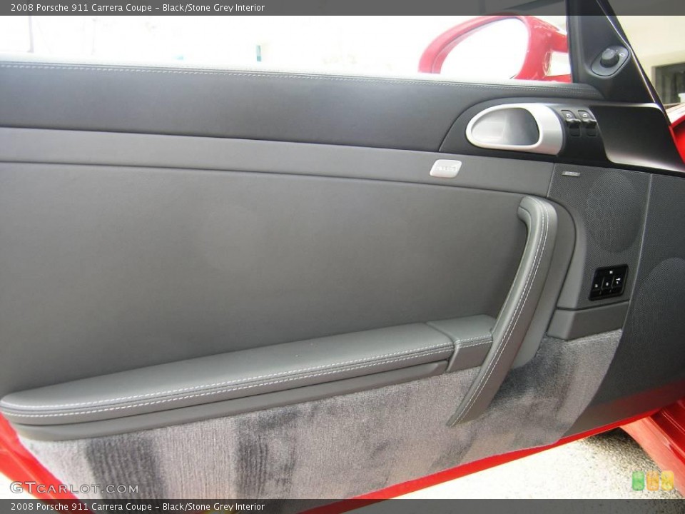 Black/Stone Grey Interior Door Panel for the 2008 Porsche 911 Carrera Coupe #8597065