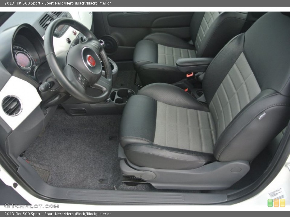 Sport Nero/Nero (Black/Black) Interior Front Seat for the 2013 Fiat 500 Sport #85972752
