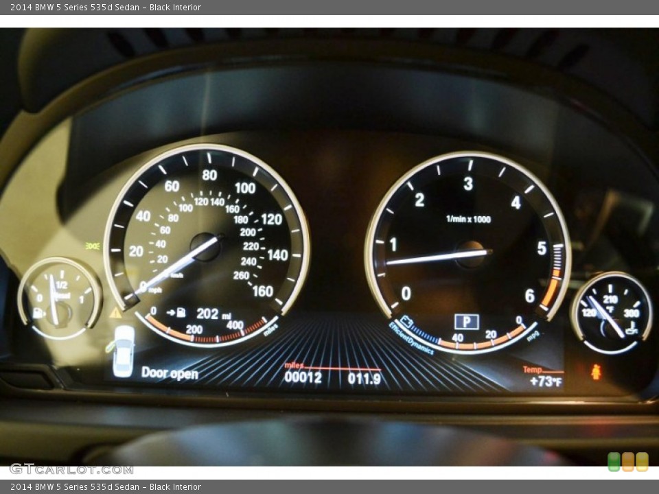 Black Interior Gauges for the 2014 BMW 5 Series 535d Sedan #85974291