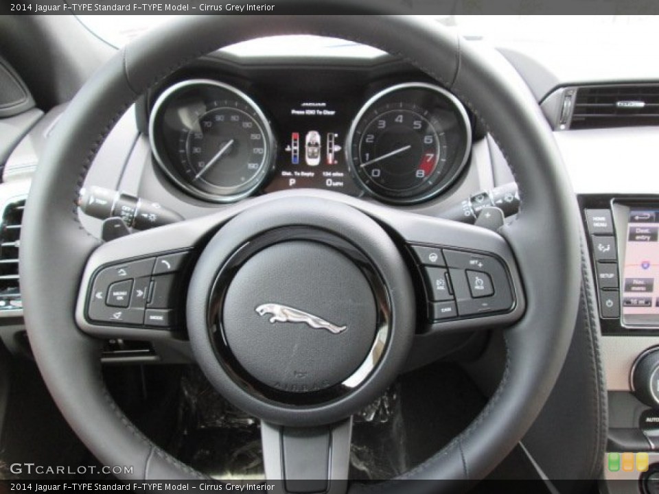 Cirrus Grey Interior Steering Wheel for the 2014 Jaguar F-TYPE  #85979478