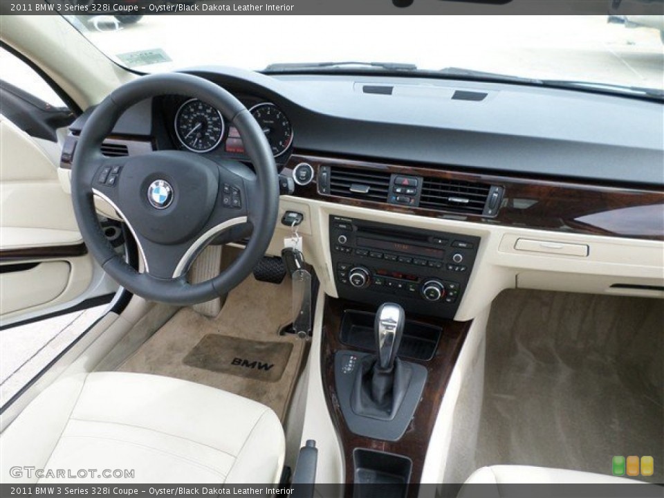 Oyster/Black Dakota Leather Interior Dashboard for the 2011 BMW 3 Series 328i Coupe #85986303