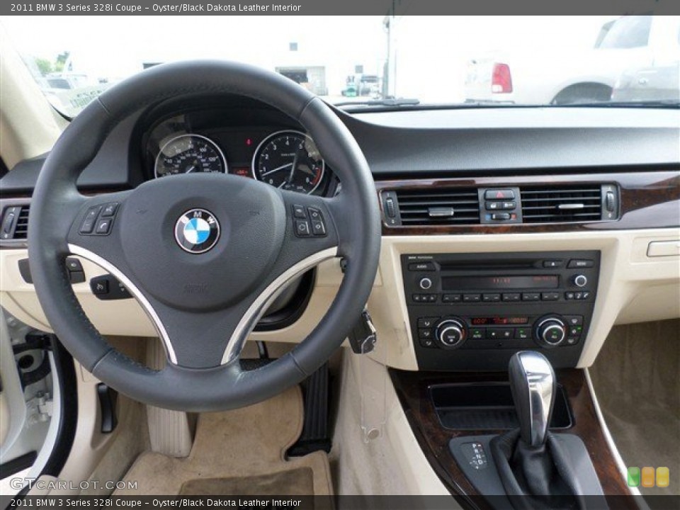 Oyster/Black Dakota Leather Interior Dashboard for the 2011 BMW 3 Series 328i Coupe #85986324