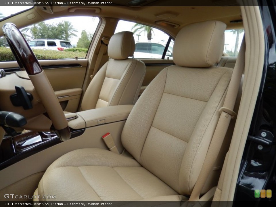 Cashmere/Savanah Interior Front Seat for the 2011 Mercedes-Benz S 550 Sedan #85990665