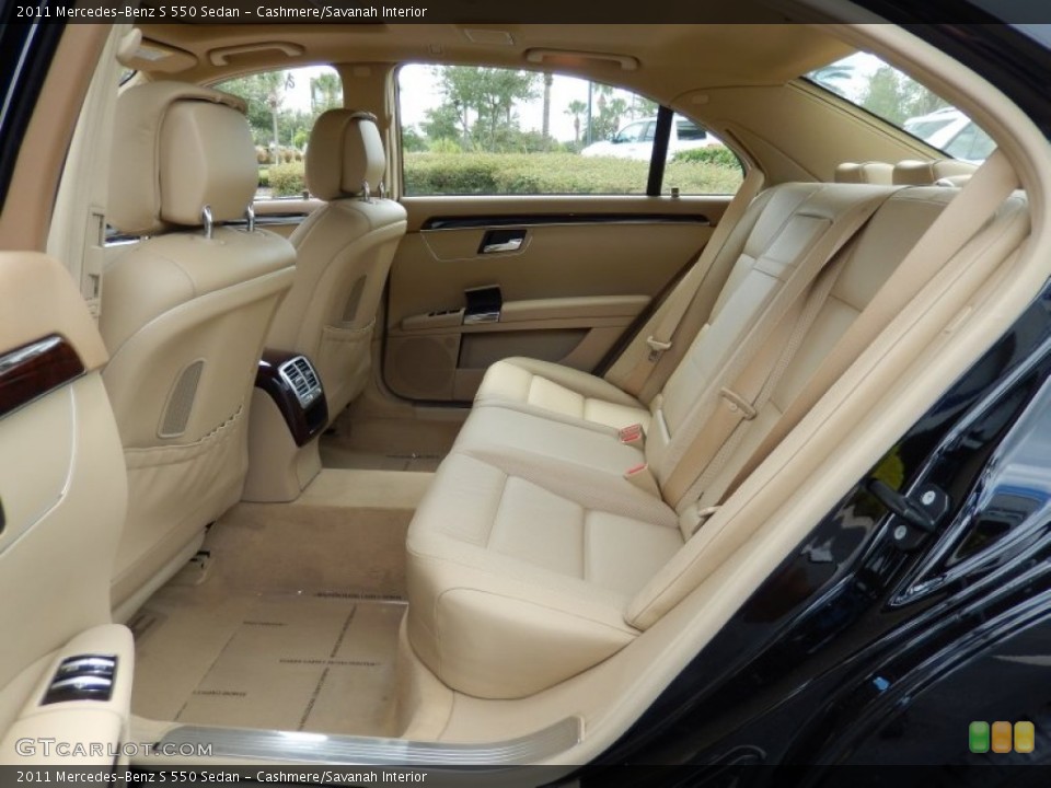 Cashmere/Savanah Interior Rear Seat for the 2011 Mercedes-Benz S 550 Sedan #85990710