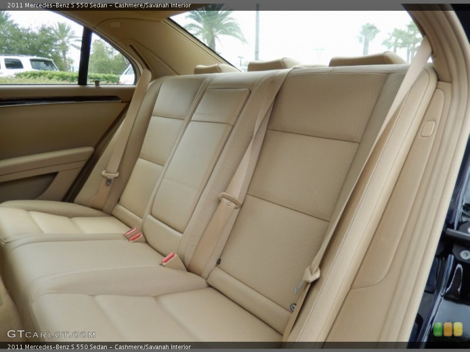 Cashmere/Savanah Interior Rear Seat for the 2011 Mercedes-Benz S 550 Sedan #85990740