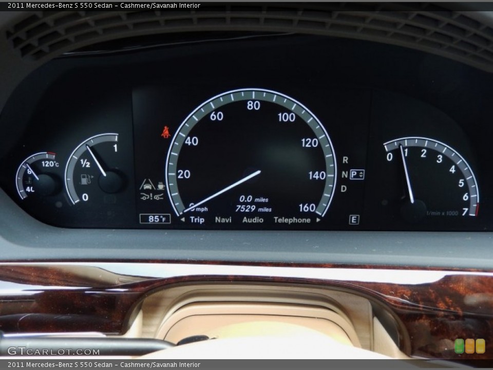 Cashmere/Savanah Interior Gauges for the 2011 Mercedes-Benz S 550 Sedan #85990886