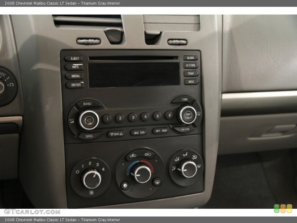 Titanium Gray Interior Controls for the 2008 Chevrolet Malibu Classic LT Sedan #85995339
