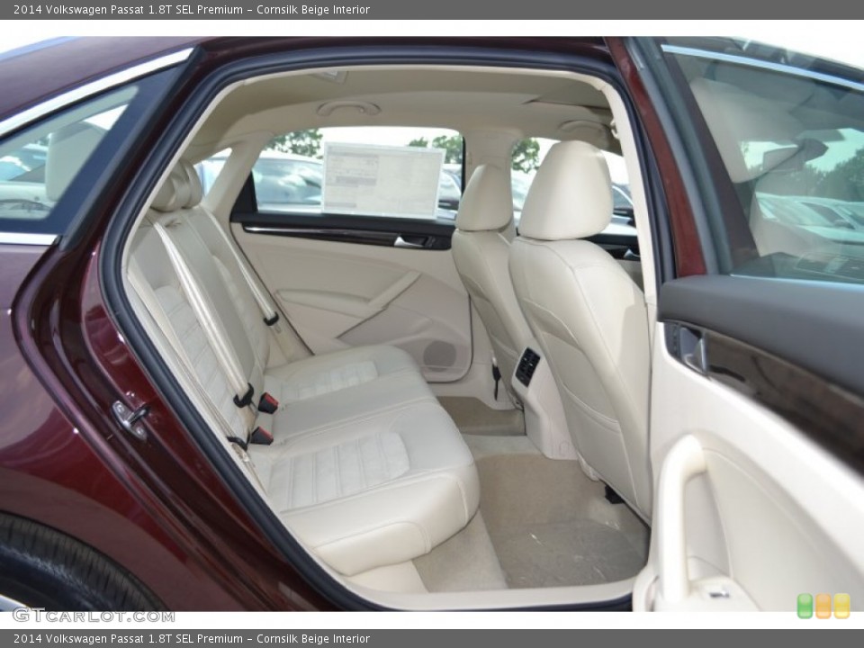 Cornsilk Beige Interior Rear Seat for the 2014 Volkswagen Passat 1.8T SEL Premium #85995891