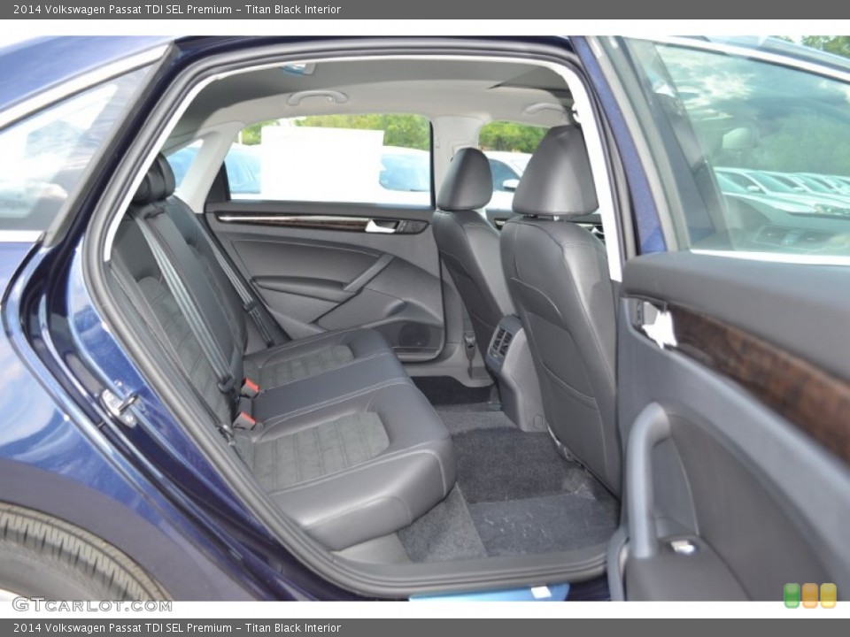 Titan Black Interior Rear Seat for the 2014 Volkswagen Passat TDI SEL Premium #85996182