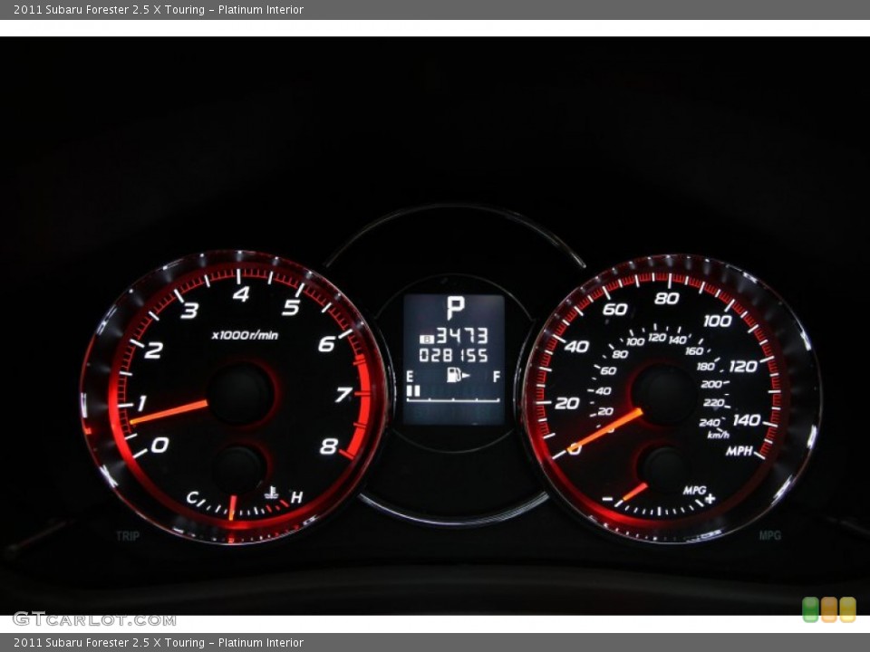 Platinum Interior Gauges for the 2011 Subaru Forester 2.5 X Touring #85998540