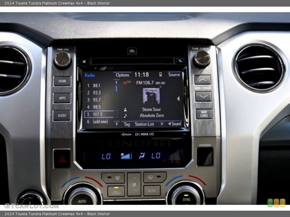 Black Interior Controls for the 2014 Toyota Tundra Platinum Crewmax 4x4 #86002533