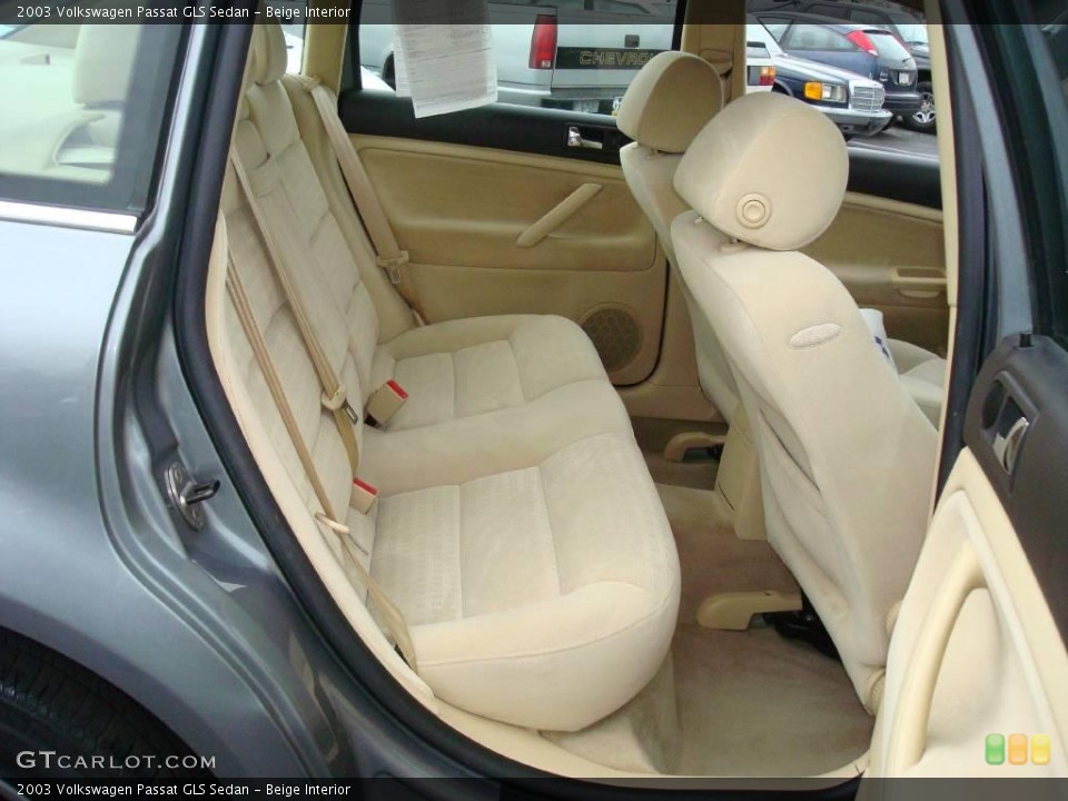 Beige Interior Rear Seat for the 2003 Volkswagen Passat GLS Sedan #8601009