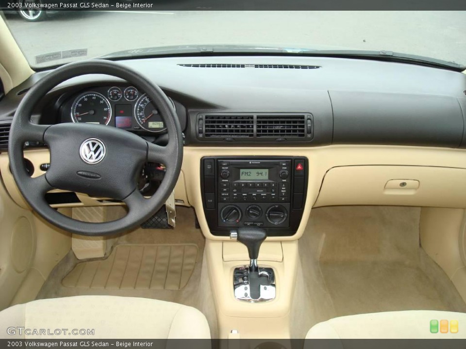 Beige Interior Dashboard for the 2003 Volkswagen Passat GLS Sedan #8601044