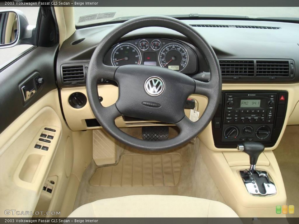 Beige Interior Dashboard for the 2003 Volkswagen Passat GLS Sedan #8601049