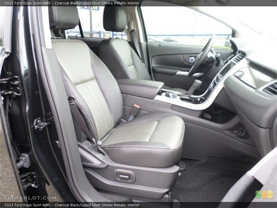 Charcoal Black/Liquid Silver Smoke Metallic Interior Front Seat for the 2013 Ford Edge Sport AWD #86011293