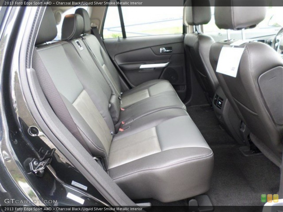 Charcoal Black/Liquid Silver Smoke Metallic Interior Rear Seat for the 2013 Ford Edge Sport AWD #86011340