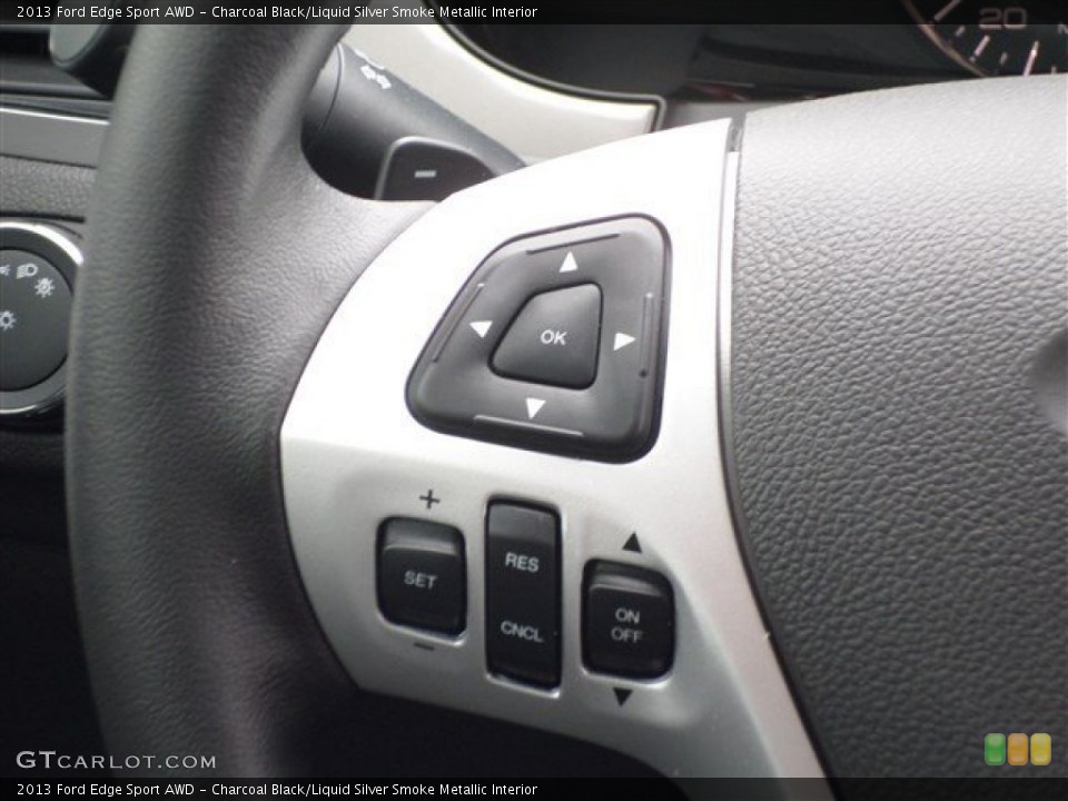 Charcoal Black/Liquid Silver Smoke Metallic Interior Controls for the 2013 Ford Edge Sport AWD #86011463