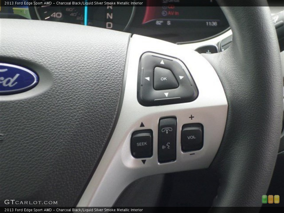 Charcoal Black/Liquid Silver Smoke Metallic Interior Controls for the 2013 Ford Edge Sport AWD #86011487