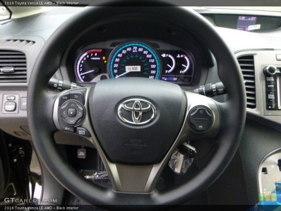 Black Interior Steering Wheel for the 2014 Toyota Venza LE AWD #86013782