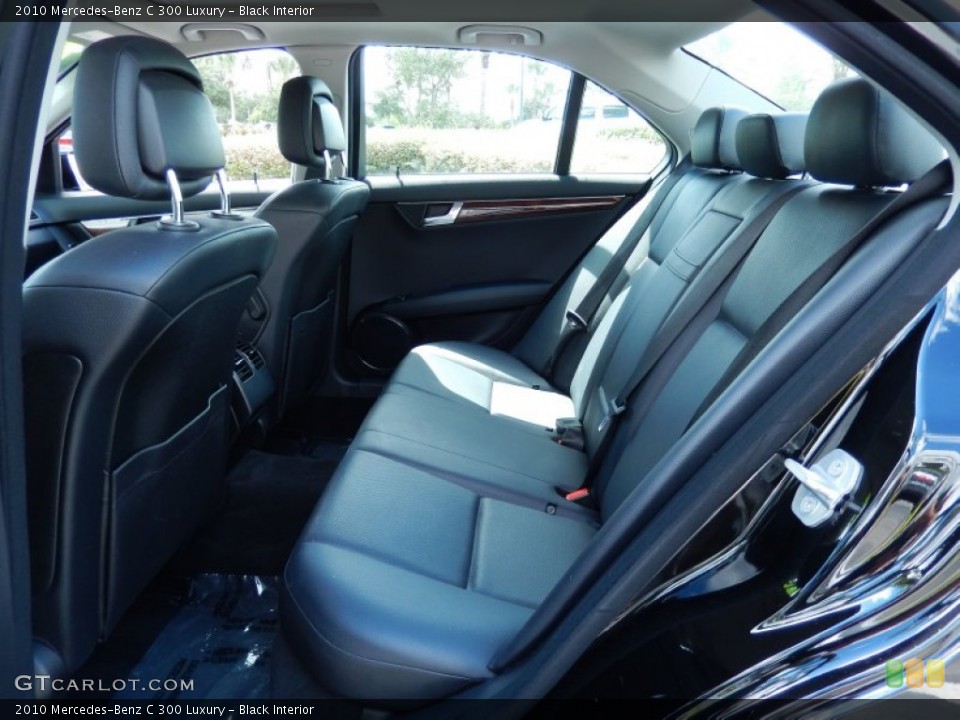 Black Interior Rear Seat for the 2010 Mercedes-Benz C 300 Luxury #86021189