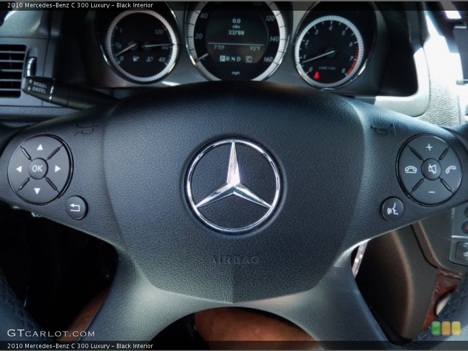 Black Interior Steering Wheel for the 2010 Mercedes-Benz C 300 Luxury #86021411