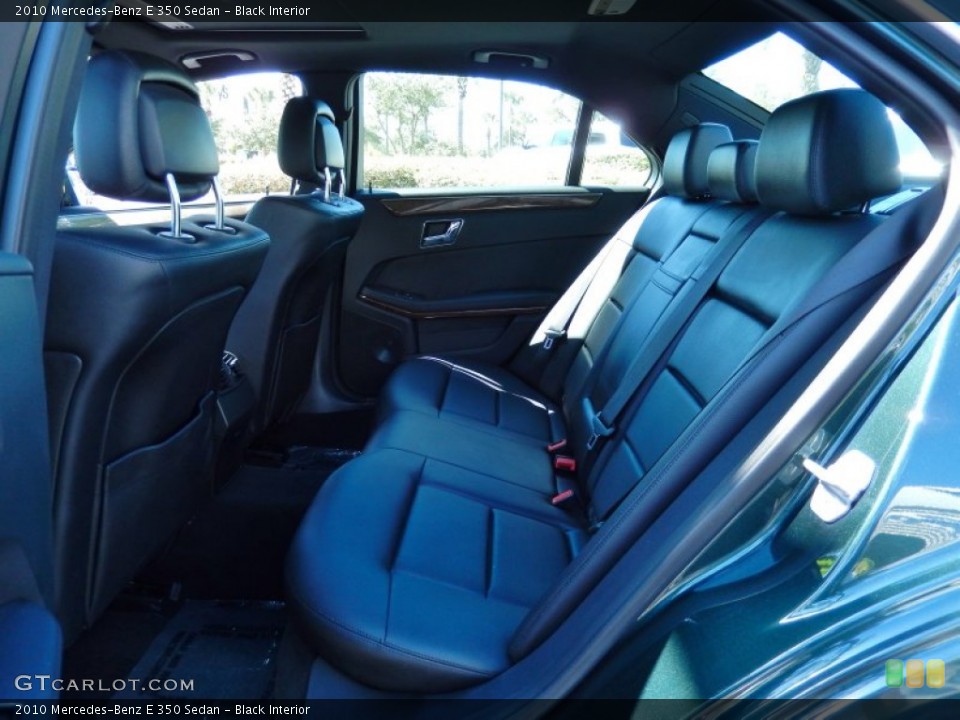 Black Interior Rear Seat for the 2010 Mercedes-Benz E 350 Sedan #86022386