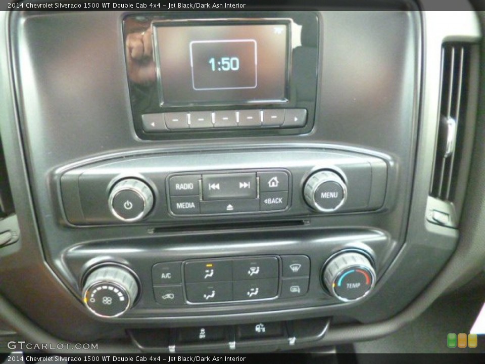 Jet Black/Dark Ash Interior Controls for the 2014 Chevrolet Silverado 1500 WT Double Cab 4x4 #86024390