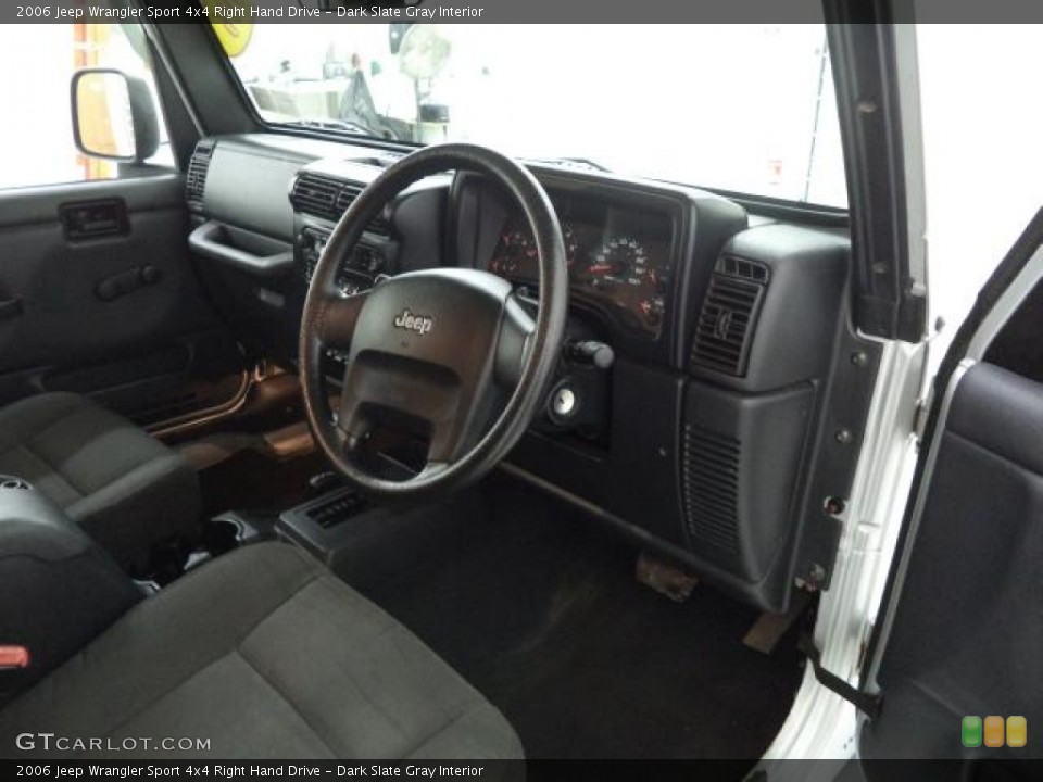 Dark Slate Gray Interior Photo for the 2006 Jeep Wrangler Sport 4x4 Right Hand Drive #86031061